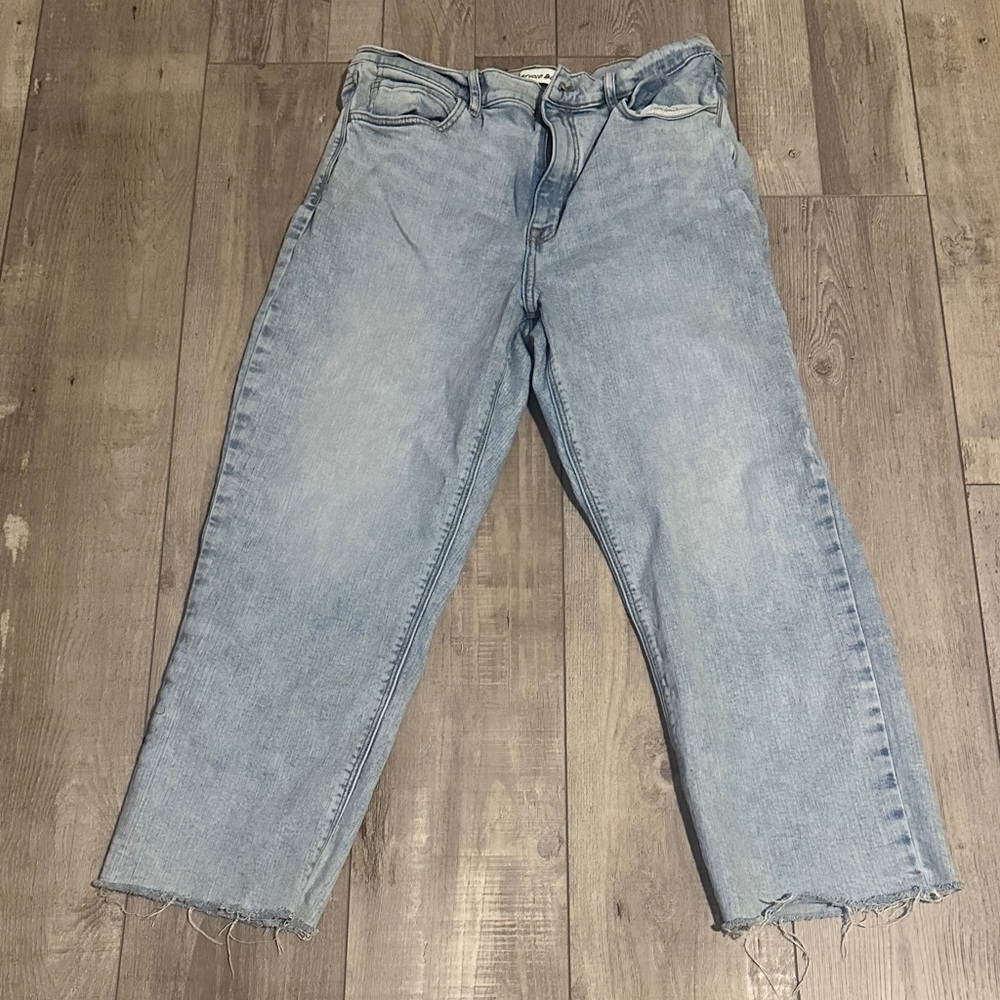 Light Blue Straight Leg Jeans
